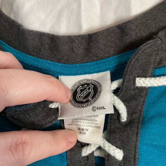 San Jose Sharks Women’s Off The Shoulder Sweater - Picture 4 of 8